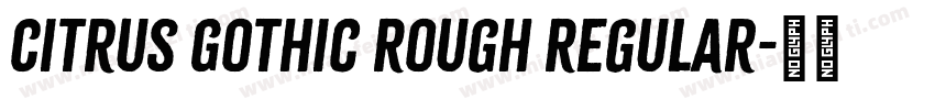 Citrus Gothic Rough Regular字体转换